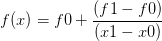 Linear interpolation equation